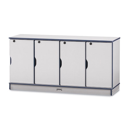 Jonti-Craft Rainbow Accents Stacking Lockable Lockers, Single Stack, Navy 4688JC112